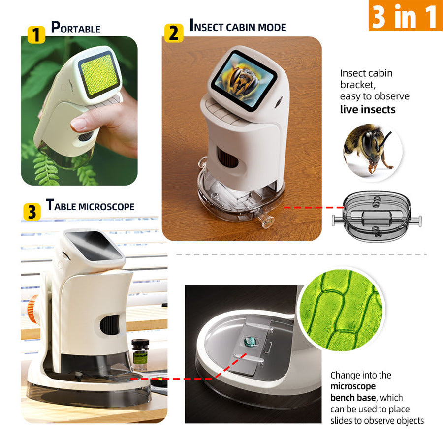 Portable Digital Microscope for Kids Science Exploration