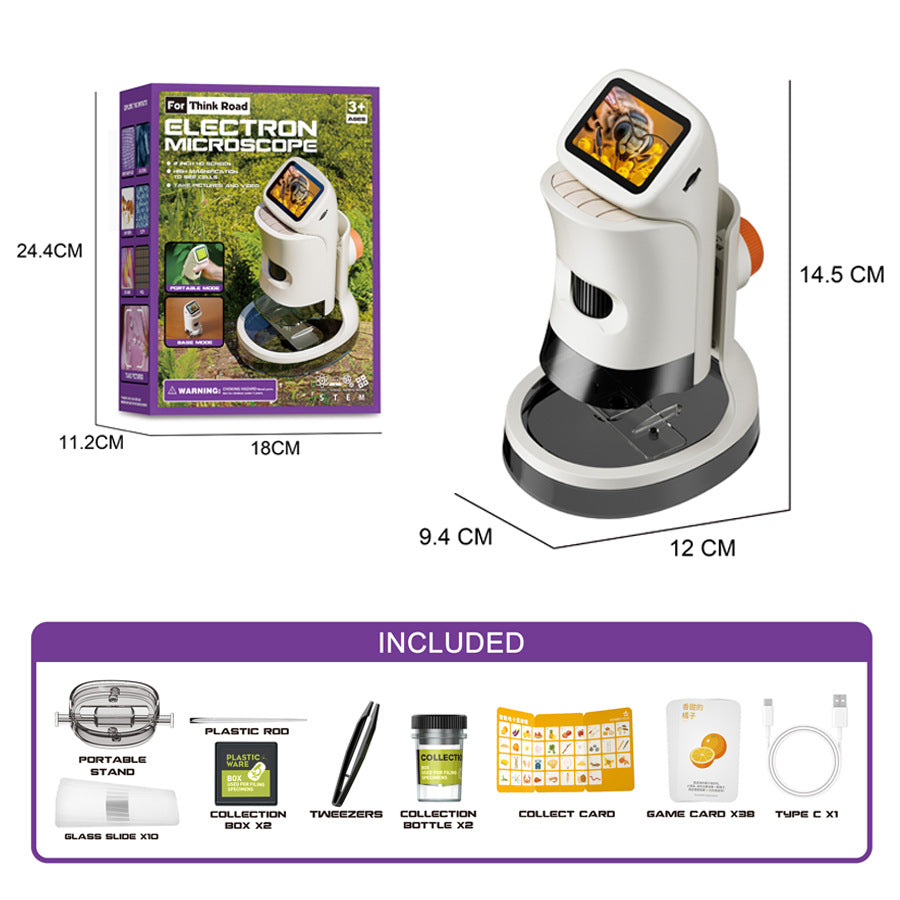 Portable Digital Microscope for Kids Science Exploration