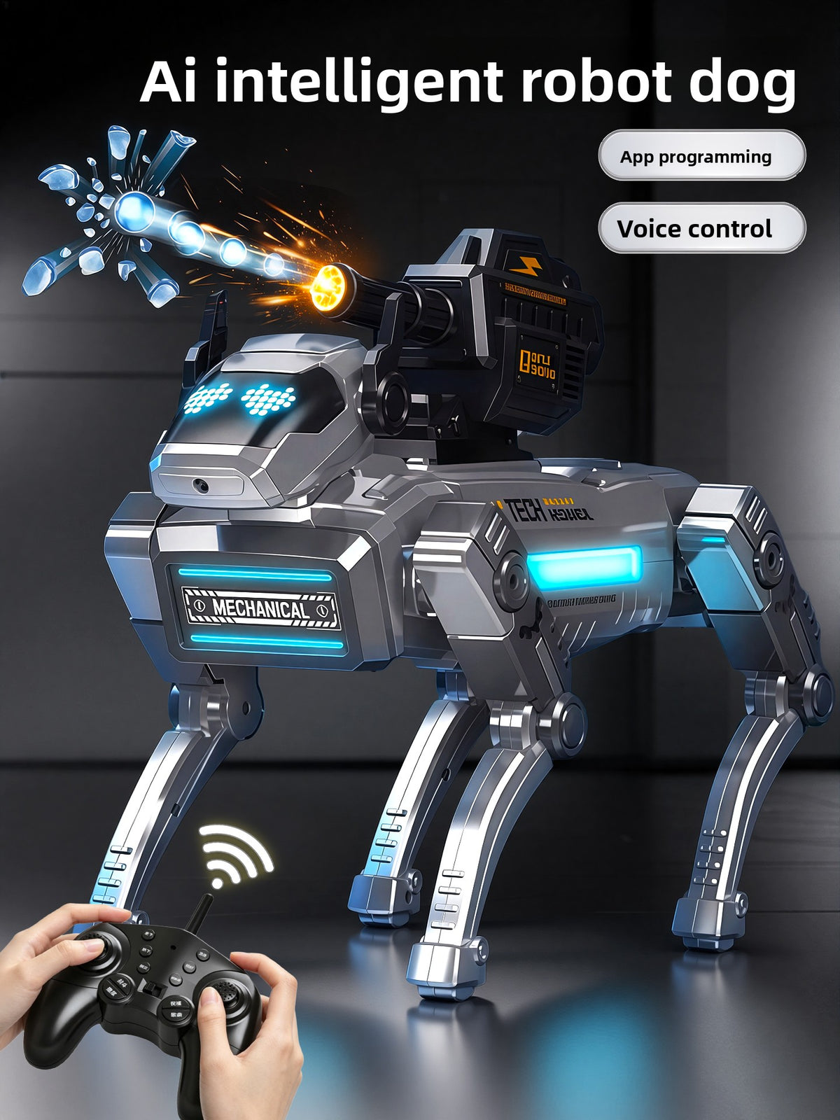 Programowalny Robot Pies AI ze Zdalnym Sterowaniem